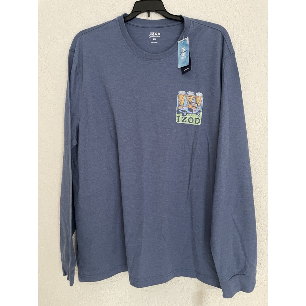 Izod Golfcart Men's Graphic T Shirt, 19th Hole, Golf theme, Size XXL,‎ NWT